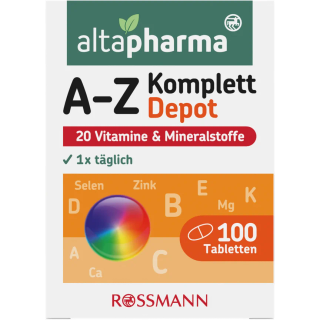 قرص مولتی ویتامین و مینرال A-Z آلتافارما 100 عدد
